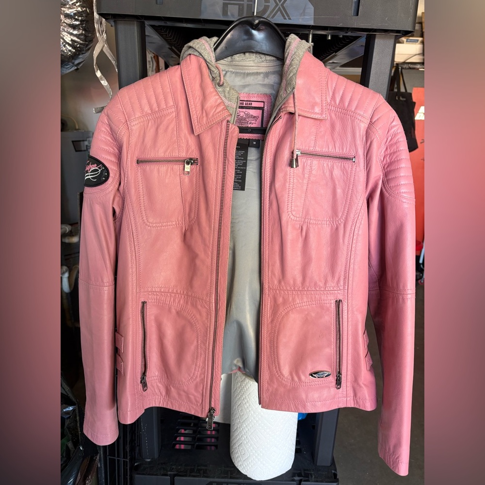 Harley-Davidson Pink Leather Motorcycle Jacket